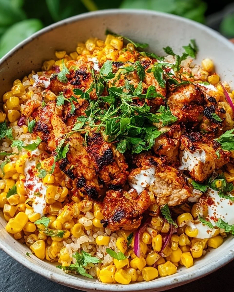 Easy Street Corn Chicken Bowl with vibrant ingredients and flavors