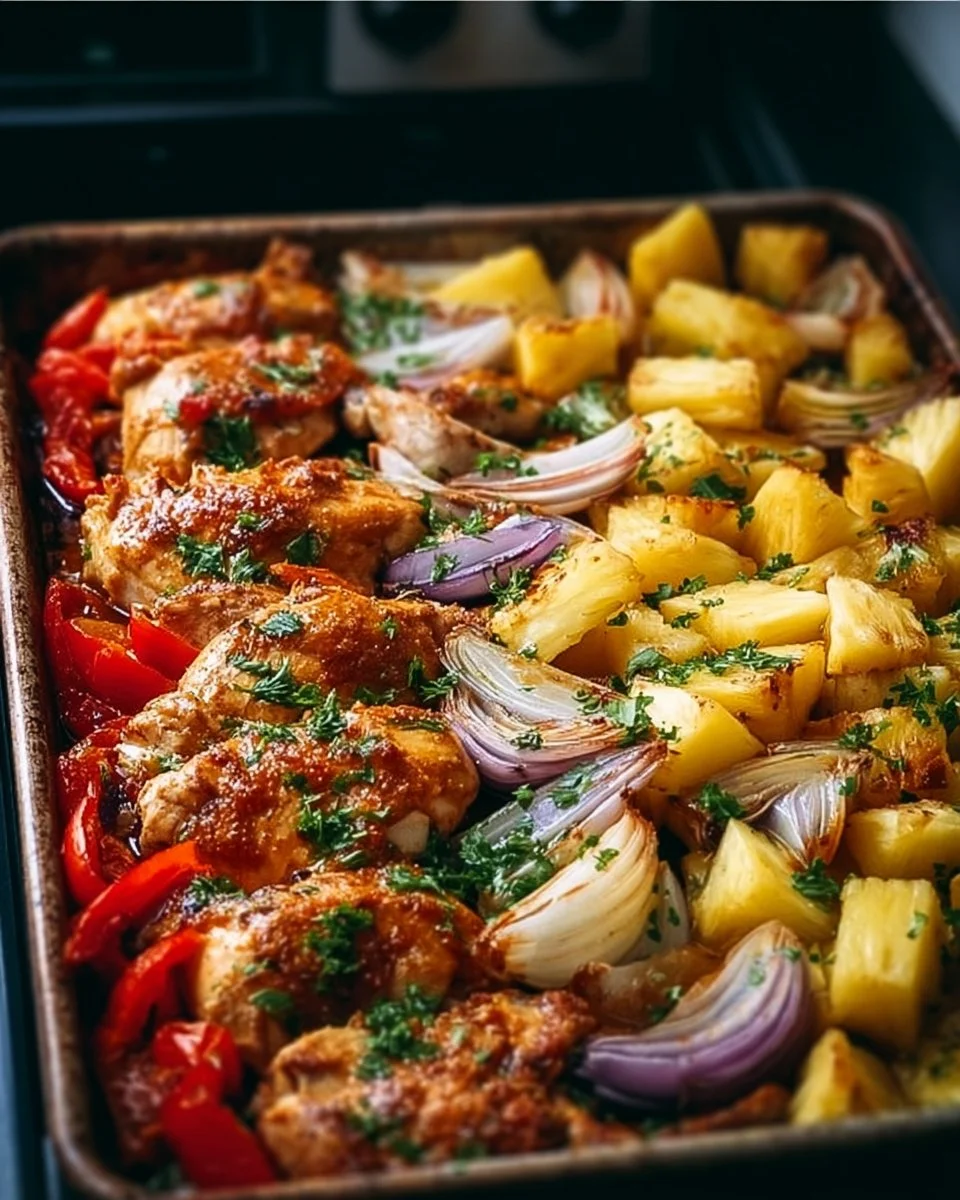 Hawaiian-style Sheet Pan Chicken