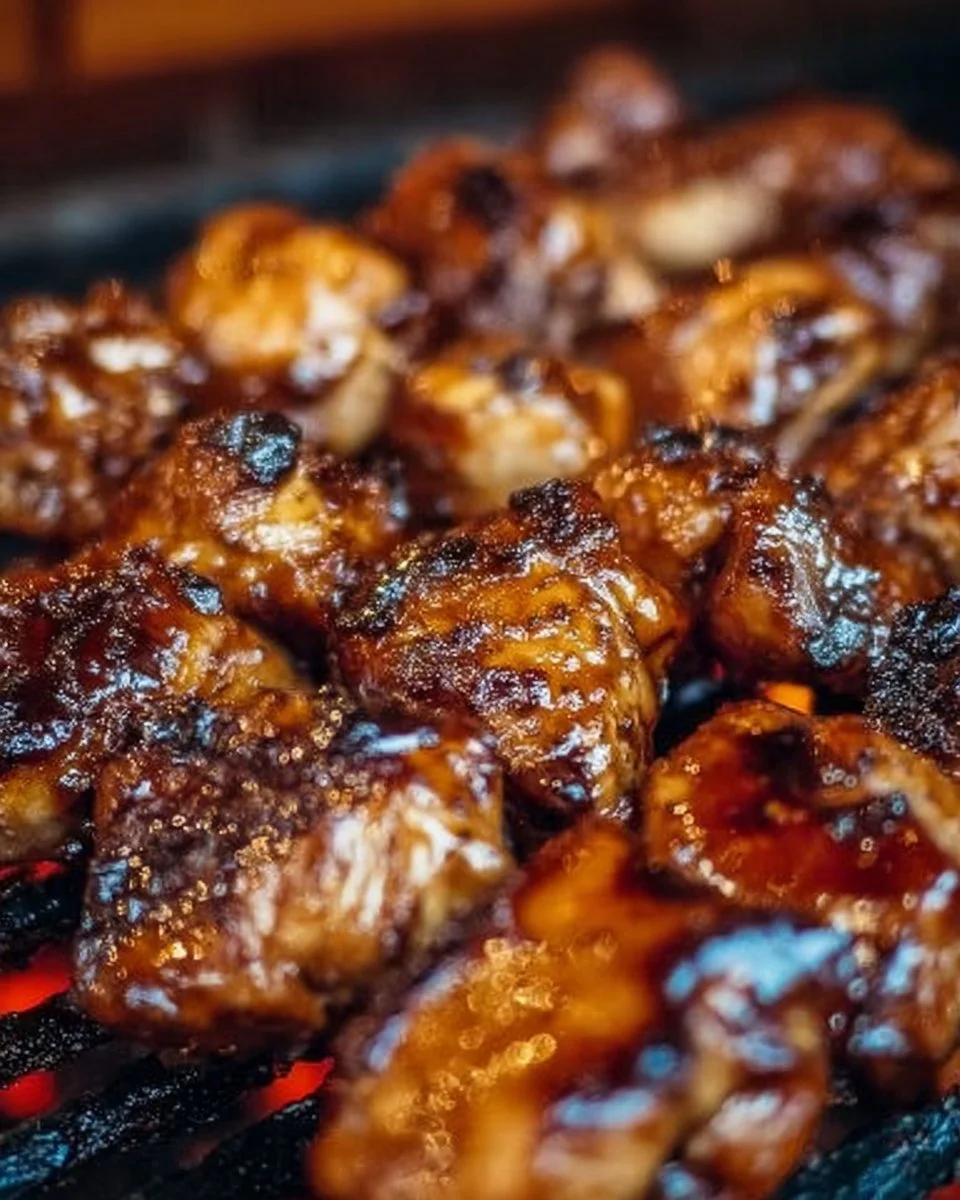 Hawaiian Turned Chicken garnished with pineapple and green onions