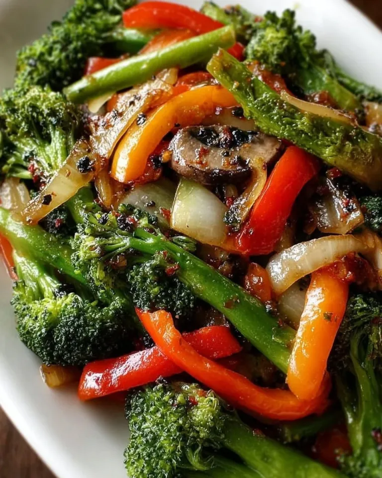 Colorful array of healthy sautéed vegetables on a plate.