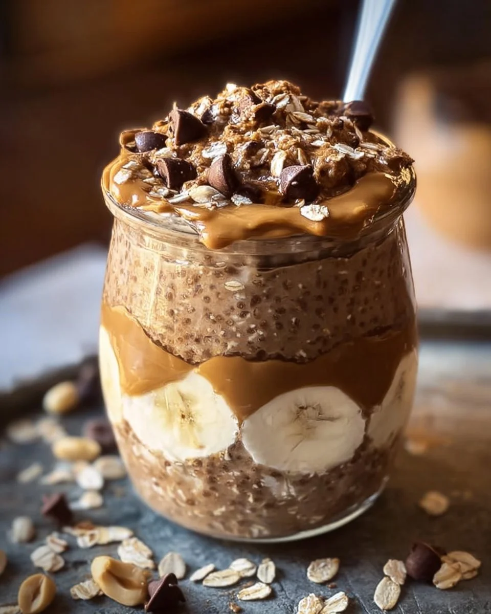 High-Protein Peanut Butter Overnight Oats