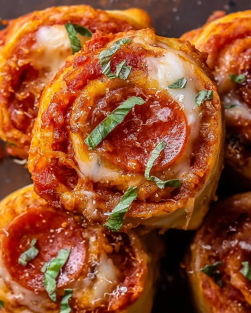 High protein pepperoni pizza rolls on a plate, ready to enjoy.