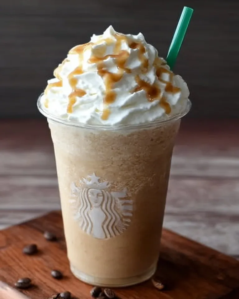Homemade coffee frappuccino inspired by Starbucks recipe