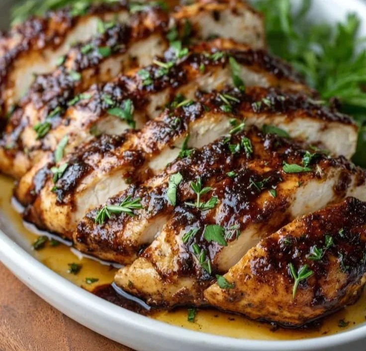 Juicy Balsamic Baked Chicken Breast