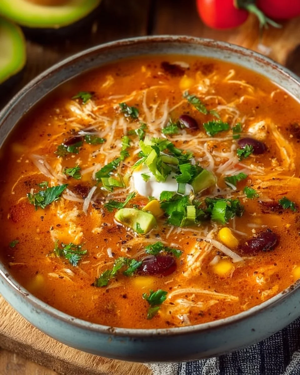 Lighter Chicken Enchilada Soup