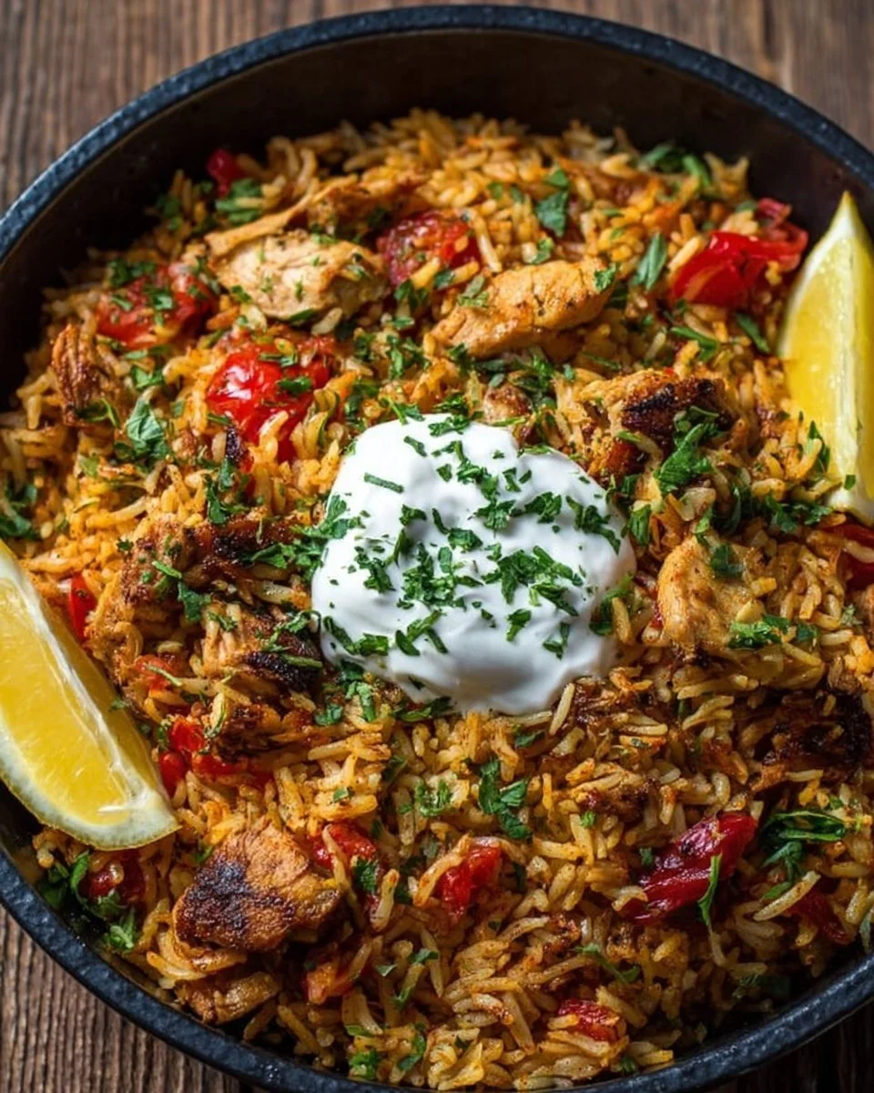 One Pot Chicken Shawarma Rice - a delicious and easy-to-make meal
