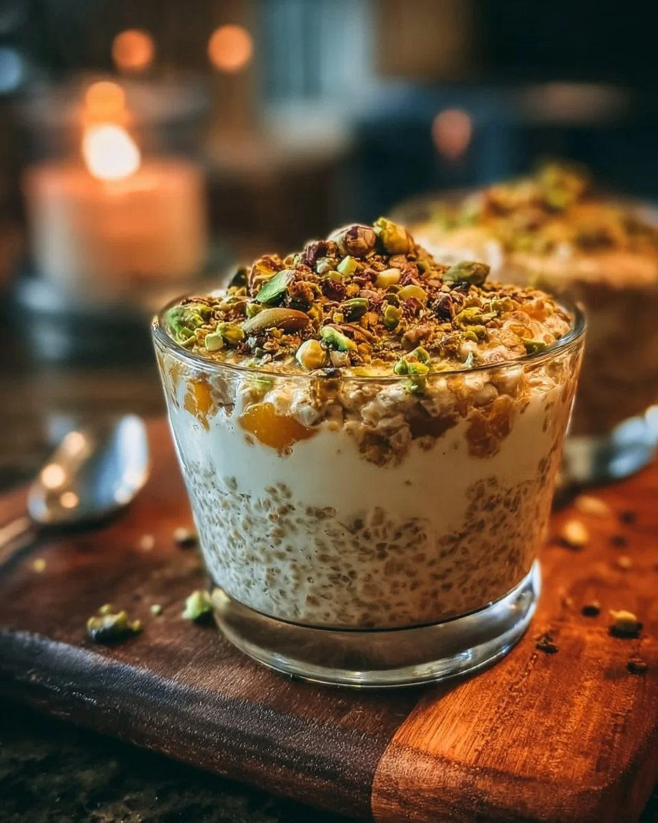 Pistachio Orange Blossom Overnight Oats