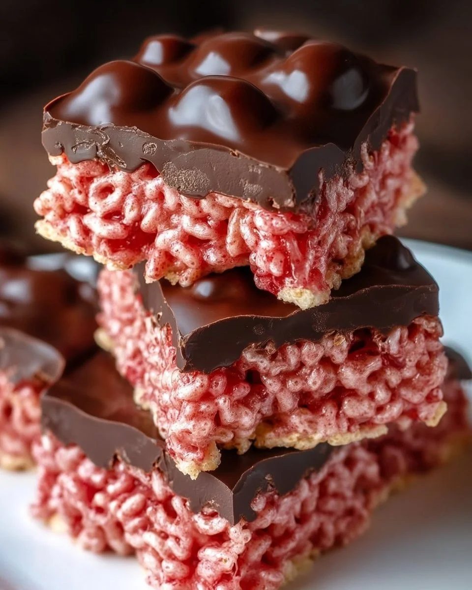 Quick 4-ingredient Cherry Krispies dessert made with cherries and crispy rice