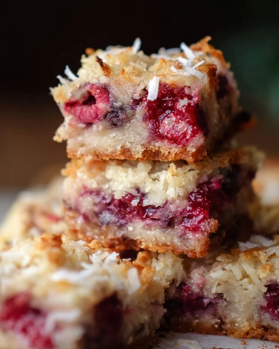 Raspberry Coconut Bars