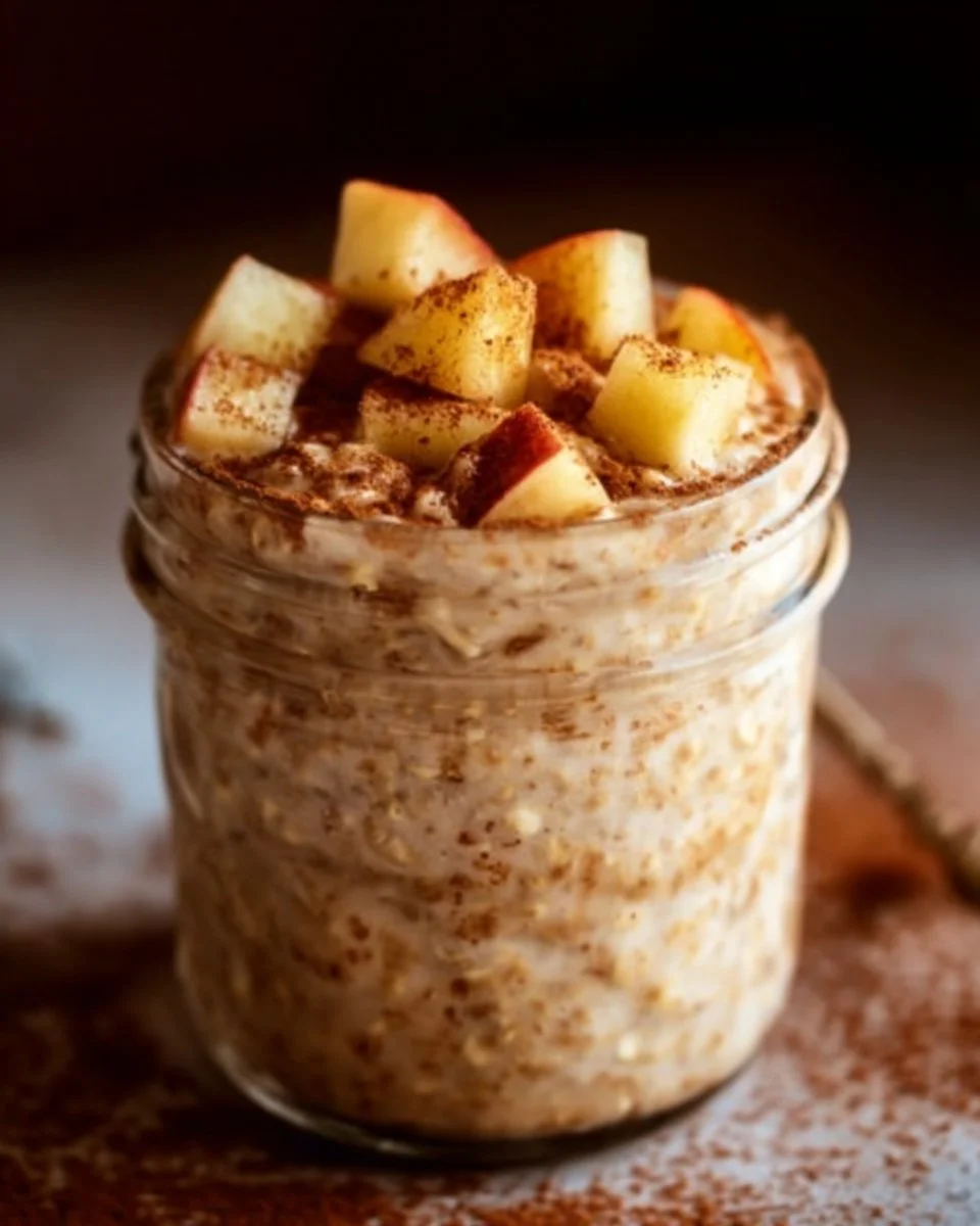 These Apple Cinnamon Overnight Oats are the perfect way to start your day with cozy fall flavors!
