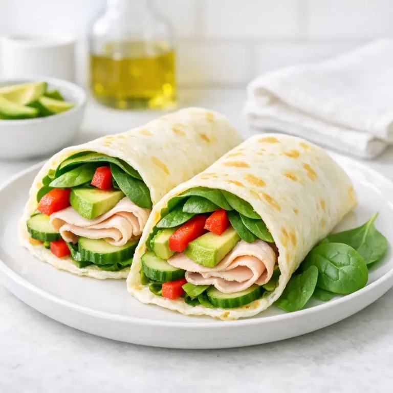best egg white wraps with fresh healthy fillings on a white plate