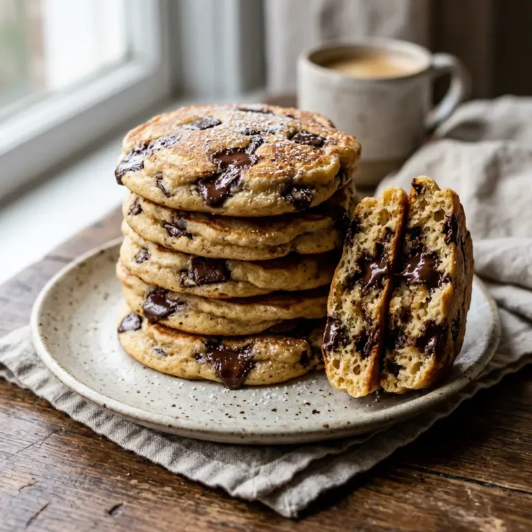 Pookies pancake-cookie dessert with soft center and melted dark chocolate